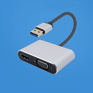 hdmitovga 컨버터 dvi젠더 Coms USB to 3 HDMI