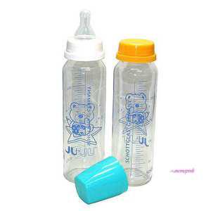 유리젖병용품세트 내열 수유병 물병 2인조 유아 245ml 투명 아기 캐릭터 베이비 신생아jkl000