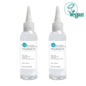 3KDa 극저분자 2 올리고 히알루론산 원액 100ml 2개입 비건인증 글로우몬스터