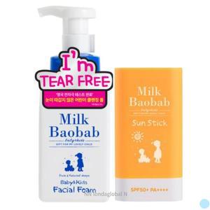 밀크바오밥 키즈 페이셜폼 선스틱 세트 300ml+18g 2개