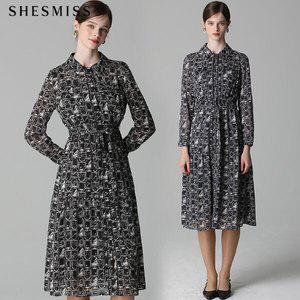 [쉬즈미스][쉬즈미스(SHESMISS)] 감도있는 패턴 벨트 원피스 (택가격368000원)
