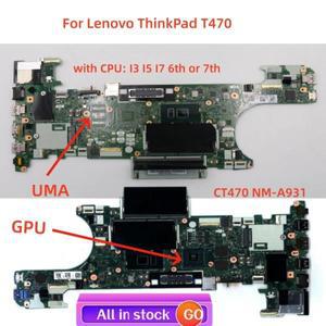 ThinkPad 노트북 마더보드 모델 다중 옵션 교체, SN NM-A931 FRU PN 01HX664 CPU I3 I5 I7 UMA GPU, CT470