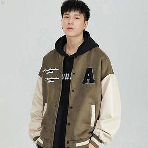 [라일리] Rly 남성캐주얼레터링 카키야구점퍼 바시티자켓 IS-JK54N