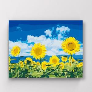 [BZJL8OK1_4C]DIY 페인팅 캔버스 물감 붓 세트 미소