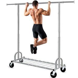 호키퍼 의류 선반 용량 525LBS 의류 선반 바퀴 위의 의류 선반 널기용 의류 선반 헤비 듀티 접이식 광고용 의류 선반