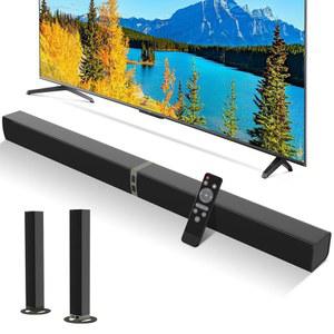 MZEIBO TV 사운드 바, 스마트 TV용 블루투스 5.0 바 60W 32인치 탈착식 HDMI-ARC /광학적 /AUX 연결, 홈 시어터 오디오용 스피커