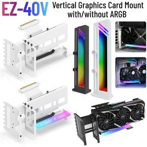 EZ40V 수직 그래픽 카드 마운트 ARGB 5V 3 핀 ARGB 라이트 그래픽 카드 마운트 GPU 거치대 PCIE 40x16 어댑