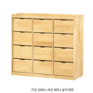 유치원 12인용 개인물건함 104x40x95cm 원목 12칸 서랍장 어린이집 가베장 아동