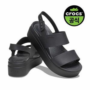 [보리보리/크록스 슈즈]크록스공식 여성 BROOKLYN LOW WEDGE BKB (25SW