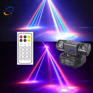 무대 조명 Ybeiyuan 새로운 LED 회전 레이저 스트로브 in 디스코 라이트 DMX512 DJ 클럽 파티 웨딩 크리스마스 효과