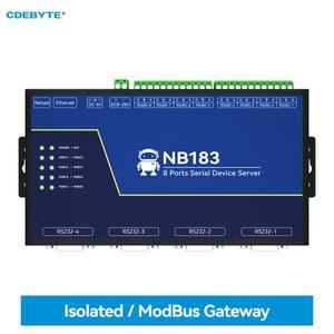 절연 8 채널 직렬 서버 RS485/232/422 to RJ45 ModBus RTU TCP CDEBYTE NB183 빌드 인 워치독 MQTT/HTTP IO