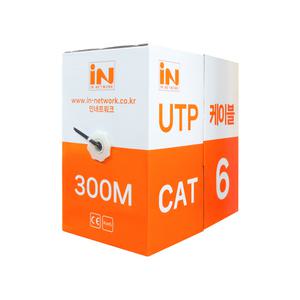 CAT.6 UTP 옥외용 제작용 랜선 300M 블랙 [ IN-6UOD300BX ] [H@lu]