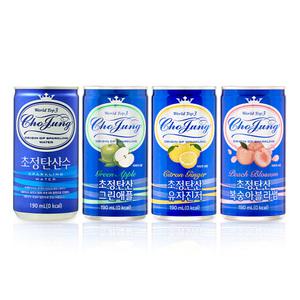 초정탄산수 190ml × 30캔 (플레인/그린애플/복숭아블라썸/유자진저) 택 2