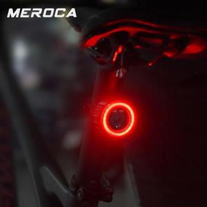 자전거 부품 MEROCA 자전거 후면 조명 USB 충전 가시성 편리한 브레이크 센서 테일 라이트 MT 도로 램프로