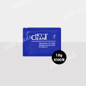 히즈클린 포맨 남성청결제 파우치 냄새완화 땀관리 1.5g 100개