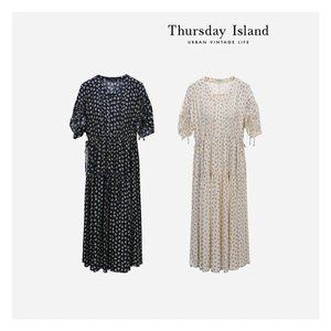 [써스데이아일랜드][Thursday Island] 야자수 패턴 티어드 원피스(T234MOP638W)