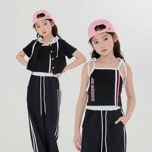 스포티 가디건 세트 여아 키즈 주니어 반팔 카디건