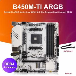 ARGB M-ATX 마더보드 클래식 AMD B450 4 DDR4 메모리 AM4 메인보드 M.2 NVME(Ryzen 5500 5600 5600G CPU 지
