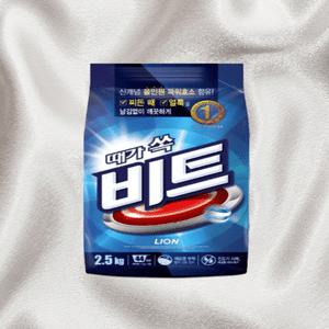 비트 세탁세제 분말 세탁세제 일반용 완벽한 얼룩제거 2.5kg 4개