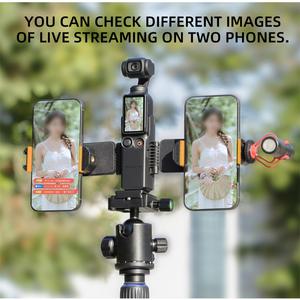 dji 호환 Osmo 포켓 3 접이식 듀얼 폰 거치대 마운트 스탠드 브래킷 확장 어댑터 카메라 액세서리