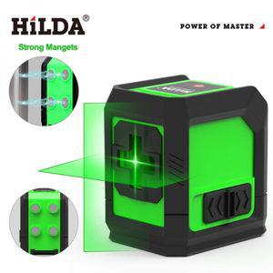 레이저레벨기 전자식 HILDA 레이저 레벨 그린 장비 자석 벽 휴대용 지방 크로스 2 라인