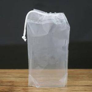 투명 외줄 조리개 비닐파우치 복주머니(10매)18x26+4