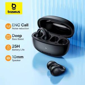 [COVER]Baseus AirGo AS01 무선 헤드폰 이어 클립 Bluetooth 5.3 2MIc ENC HD 통화 소음 감소 버드 스포츠