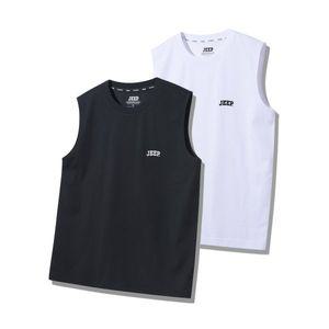매장정품 지프 [7월 14일 배송] JEEP [2PACK] 아스킨 쿨 에어그램 민소매 티셔츠 JR5TSU054BK 777689