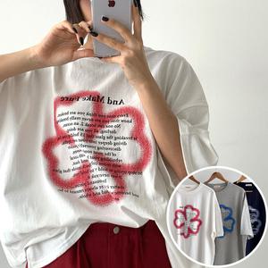퓨어 박스 여성 오버핏 반팔 티셔츠 (3컬러) 박스티 빅사이즈