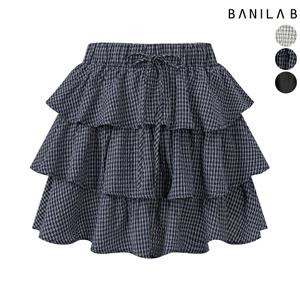 여성 밴딩 프릴 미니스커트