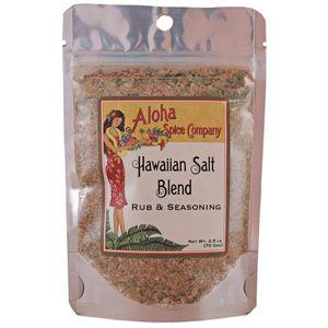 Aloha Spice Company 바베큐 시즈닝 가루 하와이안 소금 블렌드 문지름 및 조미료 2.5온스 스탠드업 파우치