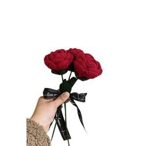 코바늘꽃뜨기 한송이 선물 코바늘 일반 마 재료패키지 헤어핀 셀프 파스텔 뜨게질