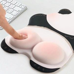 귀여운 3D 마우스 패드 인체 공학적 손목 받침대 지지대 게임용 사무실 컴퓨터 노트북 미끄럼 방지 엉덩이