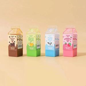만화 미니 바나나 초콜릿 우유 지우개 세트 먼지 적은 에코 PVC 청소 도구 연필 사무실 학교 학생용 A3008