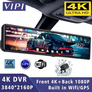 블랙박스 차량용 Dvr 대시 캠 GPS 와이파이 미러 듀얼 운전 녹음기 차량 블랙 박스 스트림 후면보기 11 26 인치 4K 3840x2160P