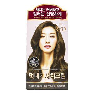 려 우아채 염색 크림 5N 자연갈색 3회분려염색약 염색약 염모제 새치머리 크