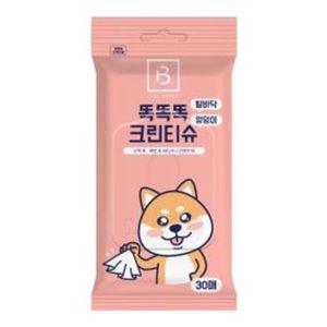 (브리더랩) 똑똑크린티슈30매(발바닥엉덩이) (1BOX 12개입)세정 강아지 애견 애완견 반려견 펫세정 세정
