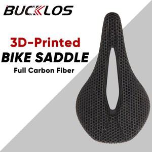 자전거 안장 시트 쿠션 BUCKLOS 카본 3D 프린트 할로우 로드 산악 초경량 편안한 MTB 사이클링 부품
