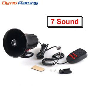 7 사운드 50W 12V 경고 경보 120DB 사이렌 에어 호른 메가폰 스피커 자동차 오토바이 바이크 자동 트럭 화물차 보트 용 마이크 포함