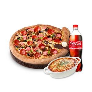 [7번가피자] 슈퍼콤비네이션 치즈링(L)+오븐스파게티+콜라1.25L