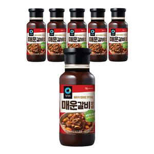 청정원 매운갈비 양념, 500g, 6개