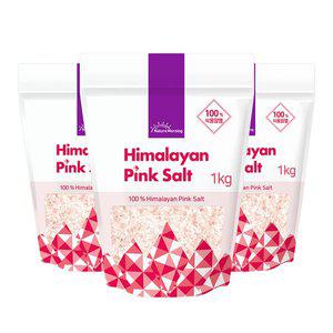 [네이처모닝] 히말라야 핑크솔트 굵은소금 3 kg(1 kg x 3봉)
