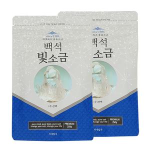 백석빛소금 1000도씨 용융소금 조리용250gx2개 파우치