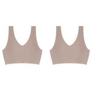 슬림9 노와이어 심리스 편해브라 뉴베이직, 모카그레이, M, 2개
