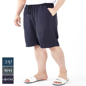 풍기인견 이구직물 인견반바지 풍기인견남성 끈반바지(네이비, 카키, 그린)