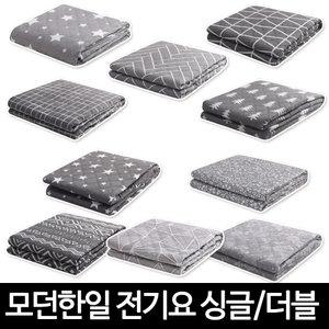 싱글 100cm x 180cm 더블 135cm x 180cm 1인용 2인용 프리미엄 난방 절전형 무자계 전기장판 매트 전기요