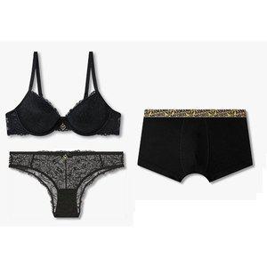 [EMPORIO ARMANI](강남점)여성 레이스 푸쉬업 브라팬티&남성 코튼드로즈 커플속옷세트(0824385510,08243...