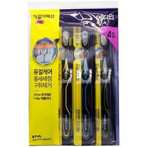 알티피아 듀얼 이팩션 칫솔 미세모 4입 듀얼케어 메디안 치석케어 초극세모 프라그케어 잇몸케어