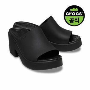 [보리보리/크록스 슈즈]크록스공식 여성 BROOKLYN SLIDE HEEL BKB (25S