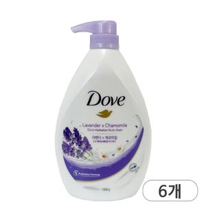 도브 라벤더 하이드레이션 바디워시 대용량 1000ml x 6개 라벤더향 저자극